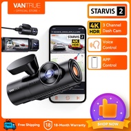 Vantrue 4K N4 Pro 3 Channel WiFi Dashcam for Car STARVIS 2 IMX678 Night Vision Front Inside and Rear Triple Car Camera Recorder Voice Control GPS HDR, 24H Parking Mode Support 512GB Max