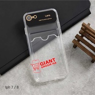 CLEAR CARD CASE CARD SLOT CASE / CASE BIG LENS iphone 7 iphone 8 iphone 7 PLUS iphone 8 PLUS