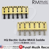 RM HIGH QUALITY BRASS Electric Guitar Tremolo Bridge Saddle **20x10.8MM** (6pcs) BK / CH