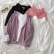 Zipper Hoodie Striped Sweater - Zipper Hoodie Sweater.