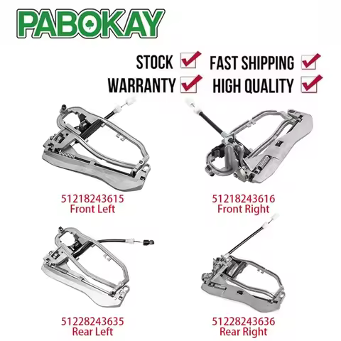 For BMW X5 E53 00-06 Front Left Rear Right Outside Door Handle Bracket 51218243615 51218243616 51228