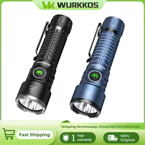 Wurkkos TS28 EDC Flashlight 3200 lm Rechargeable 21700 Battery 506m Beam Distance Magnetic Tail Cap 