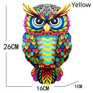 Metal Art Owl Wall Decor Colorful Iron Art Owl Sculpture 4 Colors Owls Hanging Ornament Pendant for 
