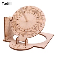 [dksqer] Equatorial Sundial Clock DIY Wooden Building Kit for Students Teaching Clock Maritime Nauti