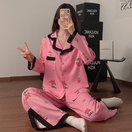 Crayon Shin Chan Pyjamas Sleepwear Woman New Lace Split Cloud Cotton Long Sleeve Long Pants