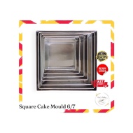 SQUARE CAKE MOULD (Non removable) 6 / 7 / 8 inch 四方蛋糕模