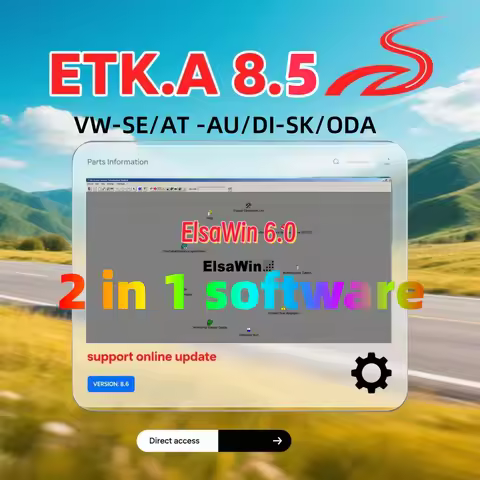 2025 Newest Etka 8.5 +elsawins 6.0 Auto Repair Software Group Vehicles Electronic Parts Catalogue fo