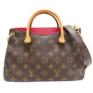 棕色 原花帆布 紅色牛皮 Pallas BB 兩用包【LOUIS VUITTON LV 路易威登】 M40463