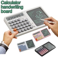 2 in 1 Calculator with Notepad Voice 12 Digits Function Calculators Writing Tablet Digital Drawing P