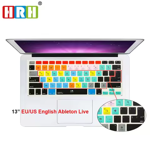 HRH Fashion Ableton Live Shortcut Hotkey Silicone Keyboard Cover Skin Protector For Mabook Air Pro R