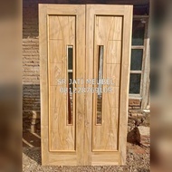 pintu kayu jati kupu tarung