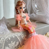 Dress Up Music Ariel Mermaid Princess Doll Inch Girl Children Play House Toy Gift Box Set