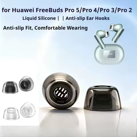 Liquid Silicone Ear Tips for Huawei Freebuds Pro 5/Pro 4/Pro 3/Pro 2 in Ear Anti Slip Silicone Filte