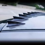 FYJP 10Pcs Rear Roof Shark Fins Spoiler Wing Kit Universal Car Roof Spoiler Bumper Spoiler Shark Fin