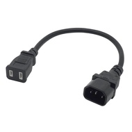 C14-American Standard Two-Pin Power Cord Product Character Male Plug to Two Flat Socket PDU Two-Plug
