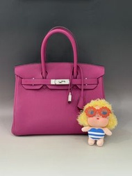Hermes Birkin 30玫瑰紫銀扣