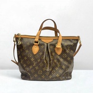 LV包包 Palermo PM原花金釦手提肩背包M40145