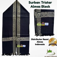 Turban Tristar Almas Kashmiri Black Gold | Shawl Almas Black 308F