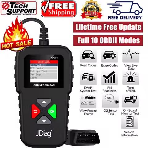 JDIAG JD001 Car Code Reader Automotive OBD2 Scanner Engine Light Fault Diagnosis Tool Freeshipping
