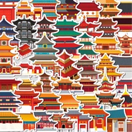 Funny Historical Building Cutting Pack Stickers [Cute Visit Buildings]