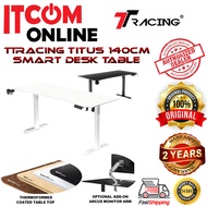 TTRACING TITUS 140CM TABLE SMART DESK (BLACK ONYX/HOWLITE/WALNUT)