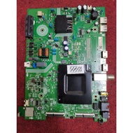 Hisense 43A5600F, AIO board, ribbon cables and speakers.