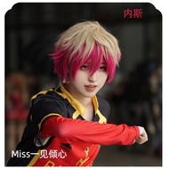 Misscoo Ness Alexis Cosplay Wig  Anime BLUE LOCK Short Brown Red Heat Resistant Fiber Hair
