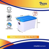 SHINPO 70 LITER CONTAINER STRONG AND THICK PLASTIC CONTAINER storage box container