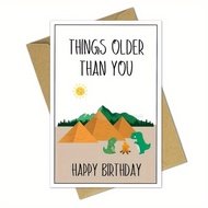 1pcFunny Dinosaur Birthday Card for Men Women Getting Old Birthday Card for Him Her 40th 50th 60th 7