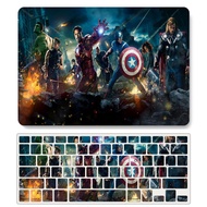 Free Matching Keyboard Protector For Marvel Avengers - Iron Man design Smooth Casing Case Cover for Apple MacBook New Pro Air 13 14 15 16 M1 M2 M3 Pro Max Chip 2023 Model Laptops Accessories