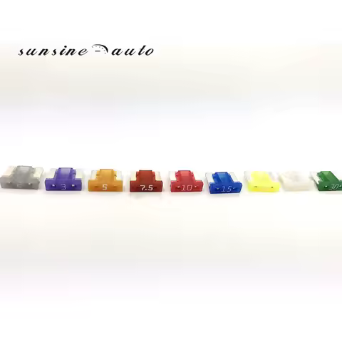 50pcs 2A 3A 5A 7.4A 10A 15A 20A 25A 30A fuses Micro Short Low profile Mini blade 15A amp APS/ATT fus
