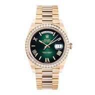 Rolex Rolex President Day-Date (Reference 228348RBR). A 40mm unworn yellow gold diamond-set automati
