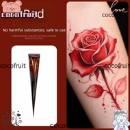 COCOFRUIT Henna Tattoo Cream, Semi-permanent Temporary Henna Paste Cone, Henna Tattoo Cream Black Br