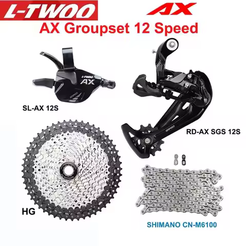 LTWOO AX 1x12 Speed 12S Groupset shift lever Rear Derailleur M6100 Chain sunshine cassette 46T 50T 5