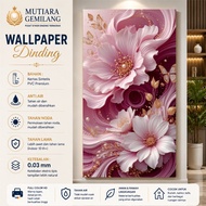 MAWAR Pink Rose Flower Sticker Wallpaper - Large Pink Rose Flower Wallpaper - Room Decoration Flower