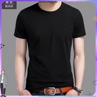 BLACK - RIANS (PREMIUM) Plain Cotton Round Neck T-Shirt (Short Sleeve) 190gsm (Men / Woman) -  [READ
