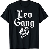 New Limited Dark Retro Zodiac Sign Leo Astrology July August Birthday Tshirt cotton