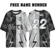 Jersey Customized Team Jersey Free Name Numbers Women Men's T-shirt 5XL black