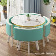 Shop Table Chair Simple Combination Square Dining Table Meeting Table Chair Negotiation Table Office