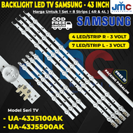 Backlight Tv Samsung Ua43j5100 Ua43j5500 Ua43j5100ak Ua43j5500ak Ua-43j5100 Ua-43j5500 lampu led Tv samsung 43 inch 11k 11 mata kancing