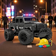 JJRC 1:16 RC Police Car 4WD: 2.4G anti-interference, independent suspension, siren & lights  Kereta 
