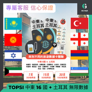 中東16國 + 土耳其 7日 5G數據 外遊數據卡 數據上網卡 旅行 使用限期 31/04/2027