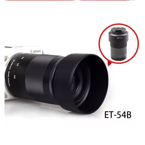 Canon Camera ET-54B lens hood Micro EF-M 55-200STM Lens 52mm Accessories EOS M100M3M5M6M10Camera Rev