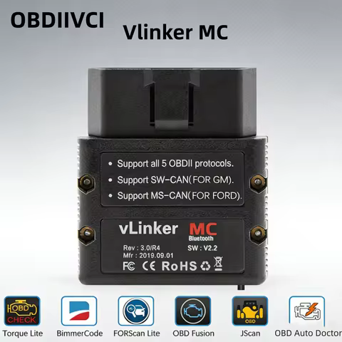 Hot selling! OBD2 Scanner Vgate vLinker MC+ BLE ELM327 obdlink mx For Android/IOS/Windows ELM 327 wi