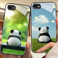 panda Casing for vivo y81,y85,y91,y93,y97,y95,x20,x23,x50,x70,x80,x90/pro,x100 tempered glass case (