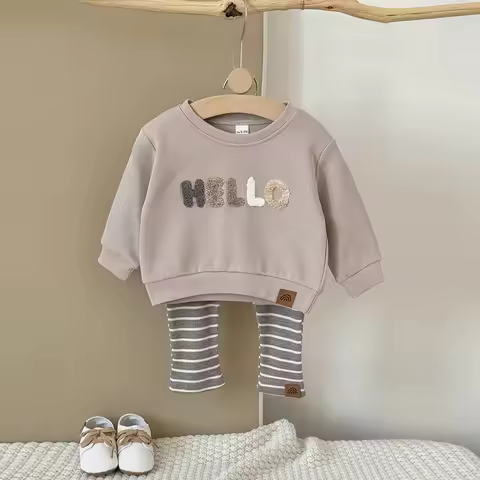 Baby Boy Clothing Set Sports Shirt Hooded Sweatshirt+Long Pants Children's Long Sleeved Clothing Set