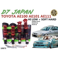 D7 TOYOTA AE90 AE100 AE101 AE111 ADJUSTABLE HI LOW SOFT HARD BODY SHIFT HIGH LOW COILOVER SUSPENSION