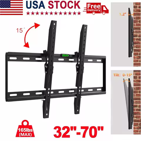 Fixed TV Wall Mount Monitor Holder Adjustable TV Bracket Tilt Television Support 32 37 40 42 43 46 4