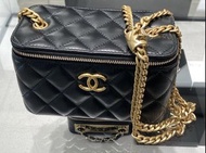 Chanel Vintage Case 22K 香奈兒長盒子化妝盒可調節金鏈 全新