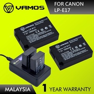 VAMOS LP-E17 battery E17 Charger for Canon e17 EOS RP R50 EOS M3 EOS R100 EOS 750D